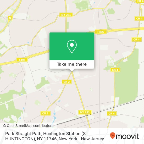 Mapa de Park Straight Path, Huntington Station (S HUNTINGTON), NY 11746