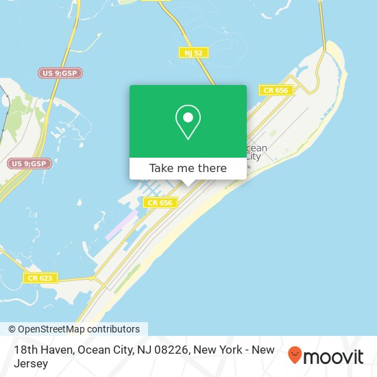 Mapa de 18th Haven, Ocean City, NJ 08226