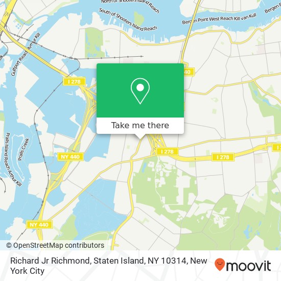 Mapa de Richard Jr Richmond, Staten Island, NY 10314