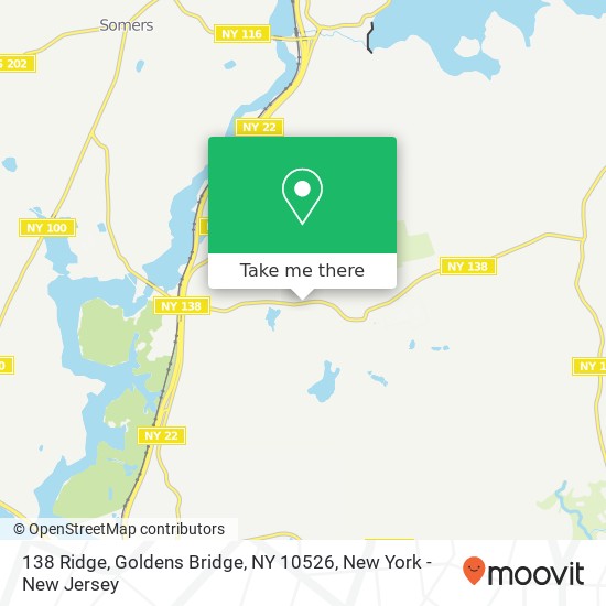 Mapa de 138 Ridge, Goldens Bridge, NY 10526