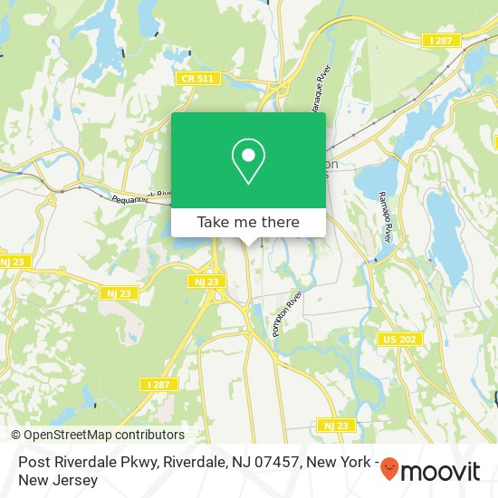 Mapa de Post Riverdale Pkwy, Riverdale, NJ 07457
