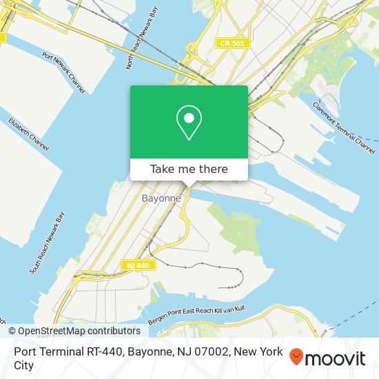 Port Terminal RT-440, Bayonne, NJ 07002 map