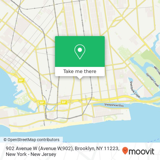902 Avenue W (Avenue W,902), Brooklyn, NY 11223 map
