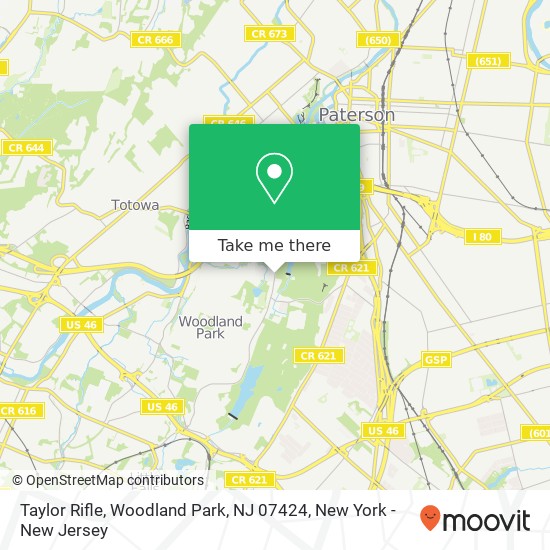 Mapa de Taylor Rifle, Woodland Park, NJ 07424