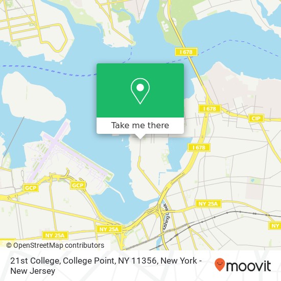 Mapa de 21st College, College Point, NY 11356