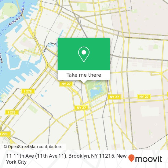 11 11th Ave (11th Ave,11), Brooklyn, NY 11215 map