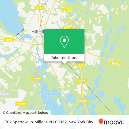 702 Sparrow Ln, Millville, NJ 08332 map