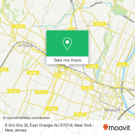 S Gro Gro St, East Orange, NJ 07018 map