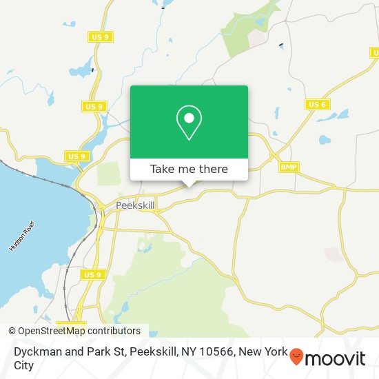 Mapa de Dyckman and Park St, Peekskill, NY 10566