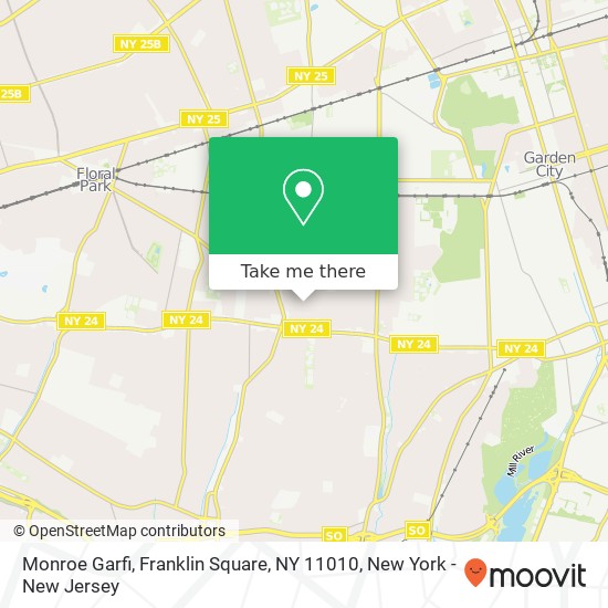 Mapa de Monroe Garfi, Franklin Square, NY 11010