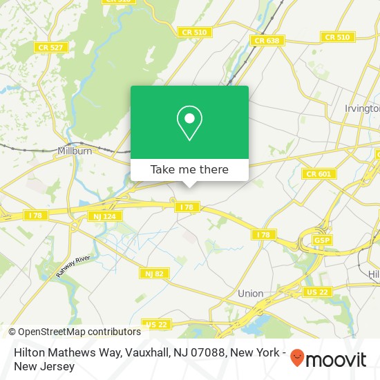 Mapa de Hilton Mathews Way, Vauxhall, NJ 07088