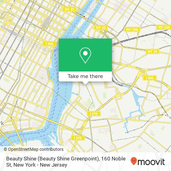 Mapa de Beauty Shine (Beauty Shine Greenpoint), 160 Noble St