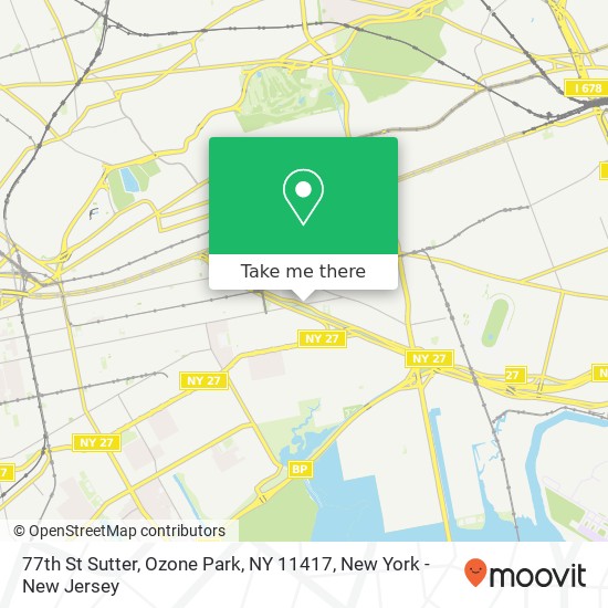 Mapa de 77th St Sutter, Ozone Park, NY 11417