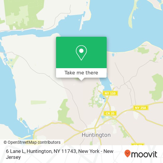 Mapa de 6 Lane L, Huntington, NY 11743