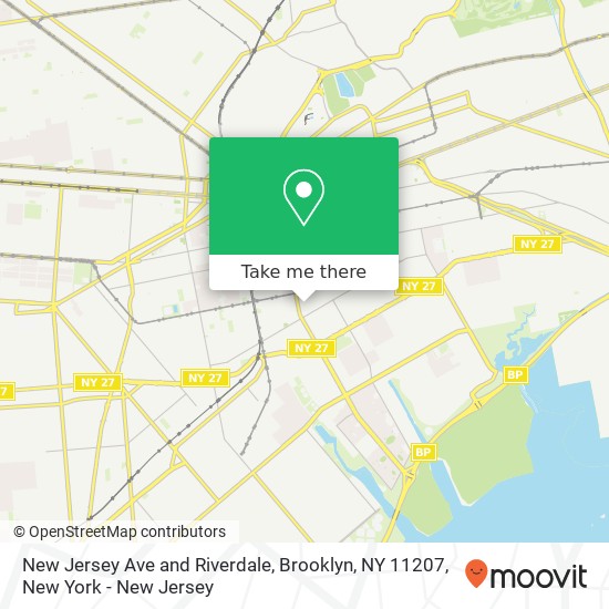 Mapa de New Jersey Ave and Riverdale, Brooklyn, NY 11207