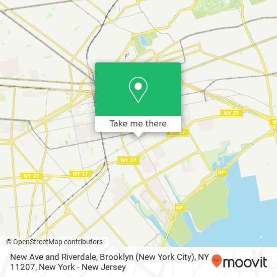 New Ave and Riverdale, Brooklyn (New York City), NY 11207 map