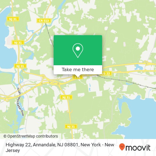 Mapa de Highway 22, Annandale, NJ 08801