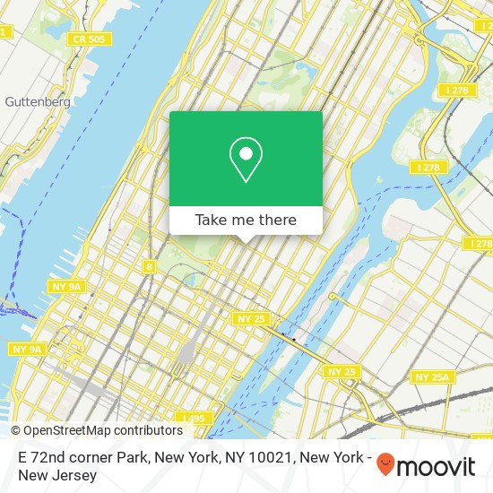 E 72nd corner Park, New York, NY 10021 map