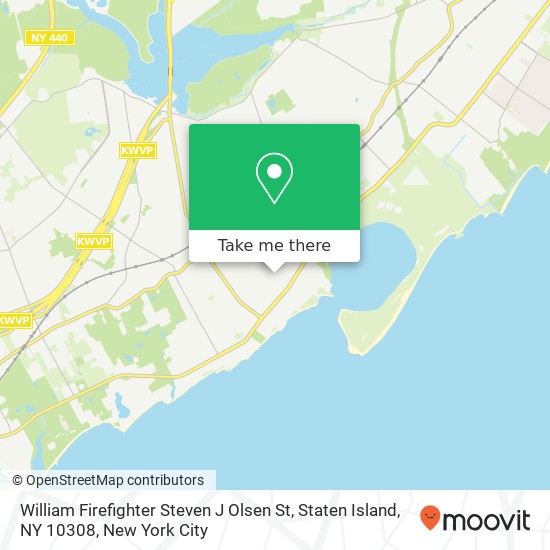 Mapa de William Firefighter Steven J Olsen St, Staten Island, NY 10308