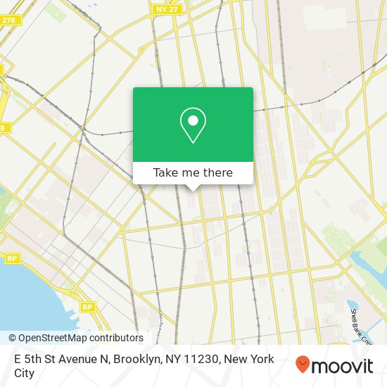 Mapa de E 5th St Avenue N, Brooklyn, NY 11230