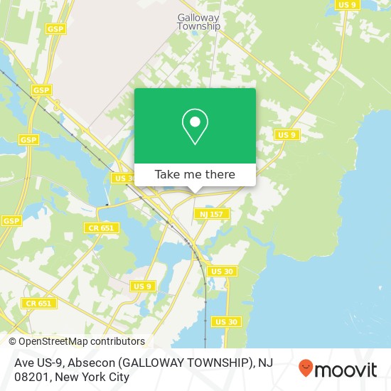 Ave US-9, Absecon (GALLOWAY TOWNSHIP), NJ 08201 map
