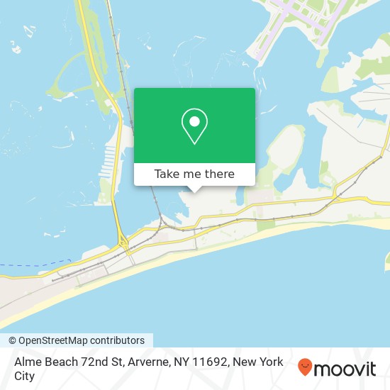 Mapa de Alme Beach 72nd St, Arverne, NY 11692