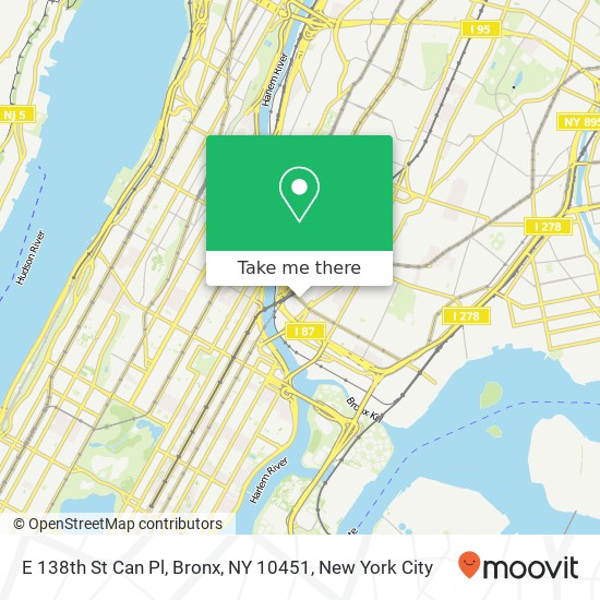 Mapa de E 138th St Can Pl, Bronx, NY 10451