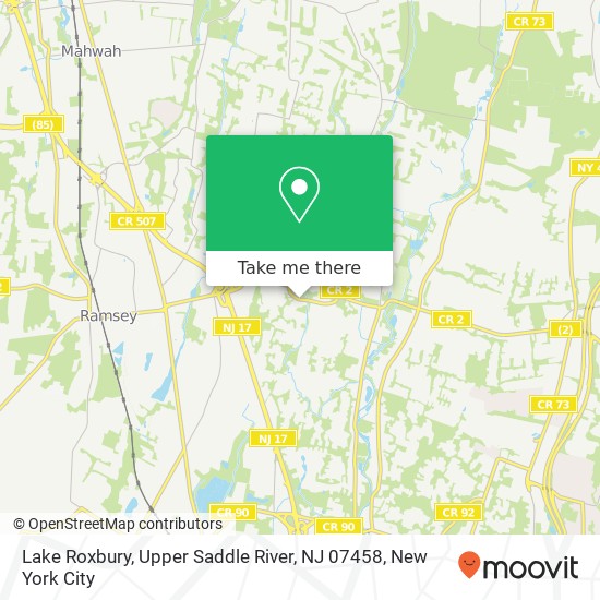 Lake Roxbury, Upper Saddle River, NJ 07458 map