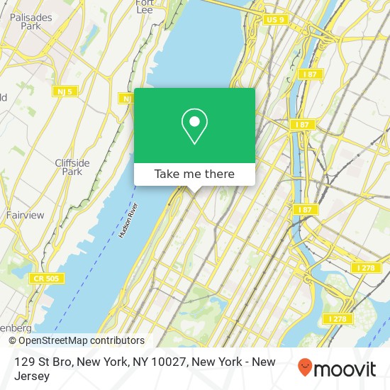 129 St Bro, New York, NY 10027 map