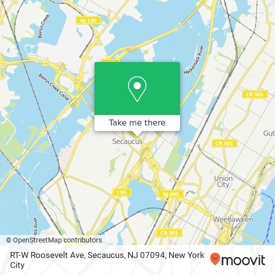 RT-W Roosevelt Ave, Secaucus, NJ 07094 map