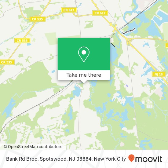 Mapa de Bank Rd Broo, Spotswood, NJ 08884