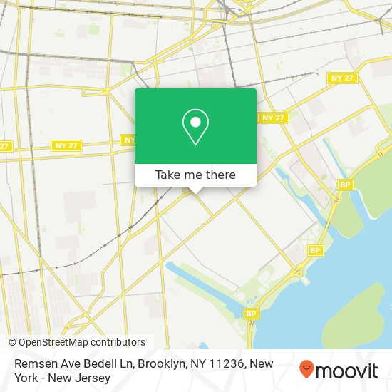 Remsen Ave Bedell Ln, Brooklyn, NY 11236 map