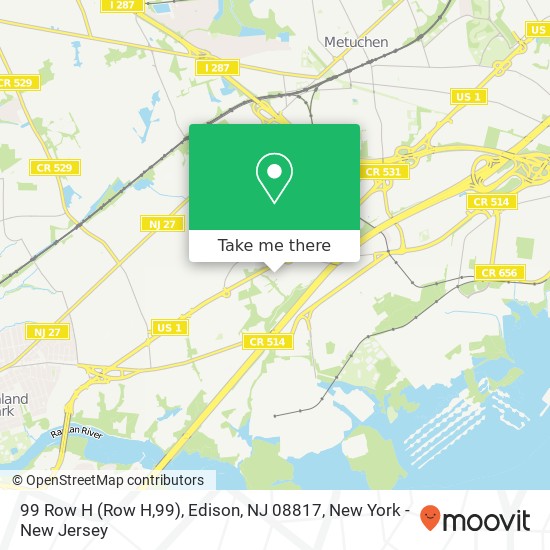 99 Row H (Row H,99), Edison, NJ 08817 map