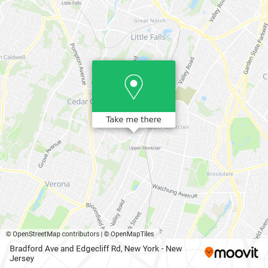Mapa de Bradford Ave and Edgecliff Rd