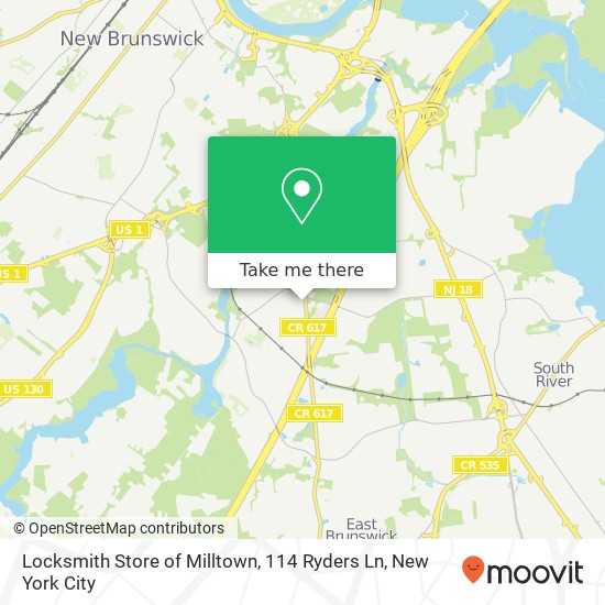 Locksmith Store of Milltown, 114 Ryders Ln map