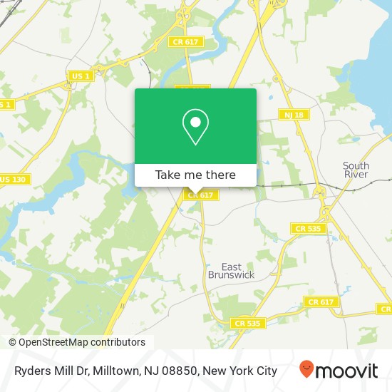 Mapa de Ryders Mill Dr, Milltown, NJ 08850