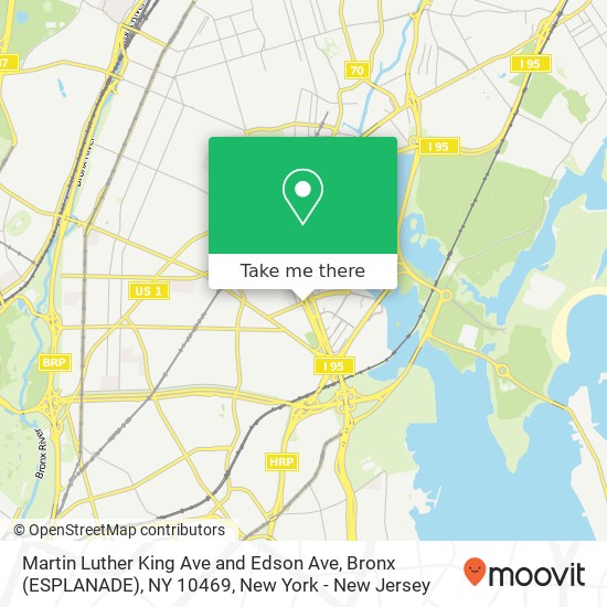 Martin Luther King Ave and Edson Ave, Bronx (ESPLANADE), NY 10469 map