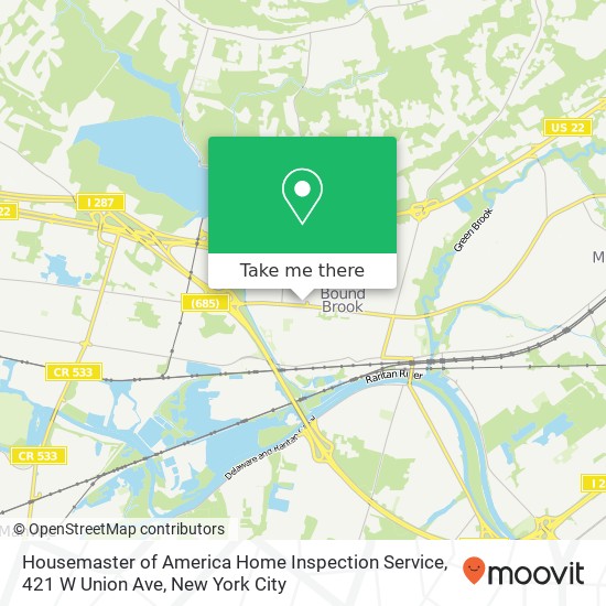 Mapa de Housemaster of America Home Inspection Service, 421 W Union Ave