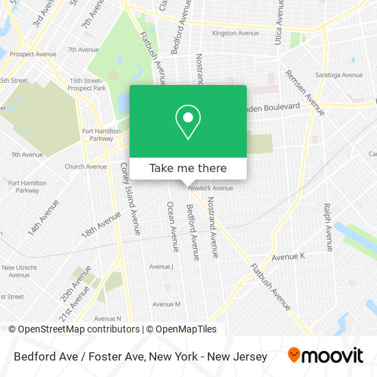 Bedford Ave / Foster Ave map