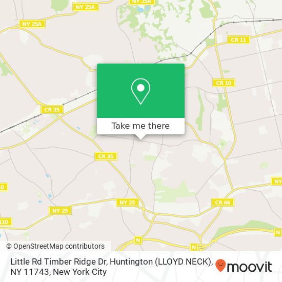 Mapa de Little Rd Timber Ridge Dr, Huntington (LLOYD NECK), NY 11743