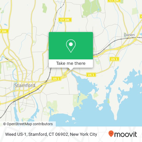 Mapa de Weed US-1, Stamford, CT 06902