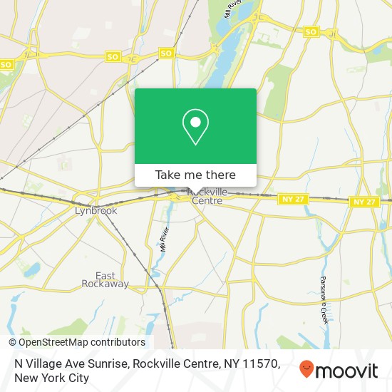 Mapa de N Village Ave Sunrise, Rockville Centre, NY 11570