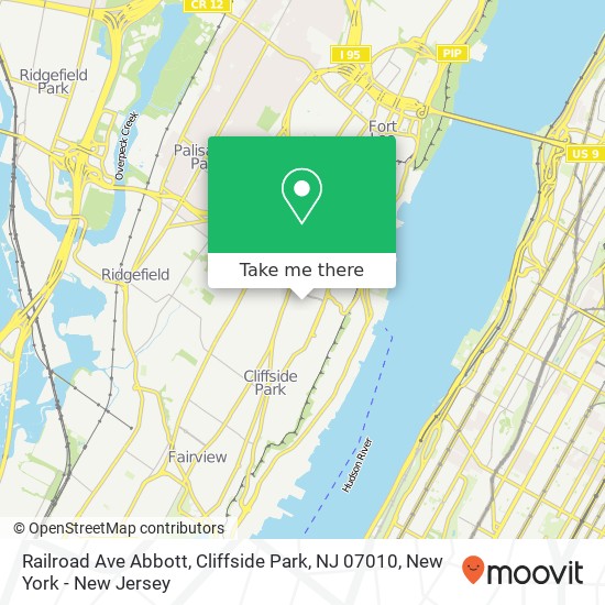 Railroad Ave Abbott, Cliffside Park, NJ 07010 map