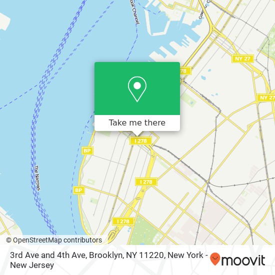 3rd Ave and 4th Ave, Brooklyn, NY 11220 map