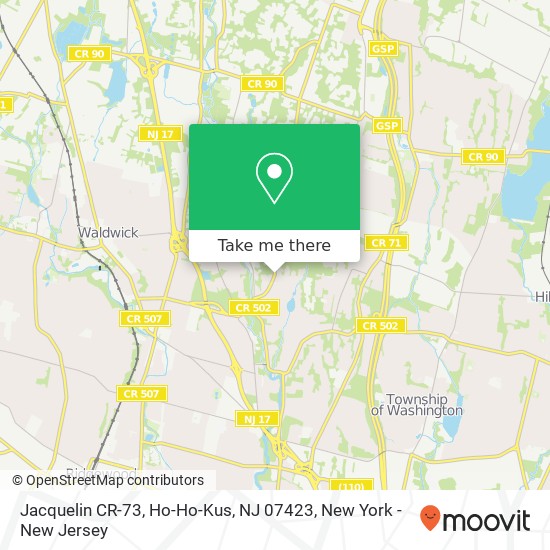 Jacquelin CR-73, Ho-Ho-Kus, NJ 07423 map