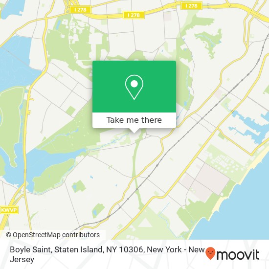 Mapa de Boyle Saint, Staten Island, NY 10306