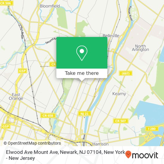 Elwood Ave Mount Ave, Newark, NJ 07104 map