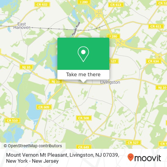 Mount Vernon Mt Pleasant, Livingston, NJ 07039 map