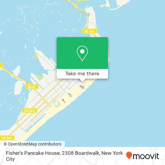 Mapa de Fisher's Pancake House, 2308 Boardwalk