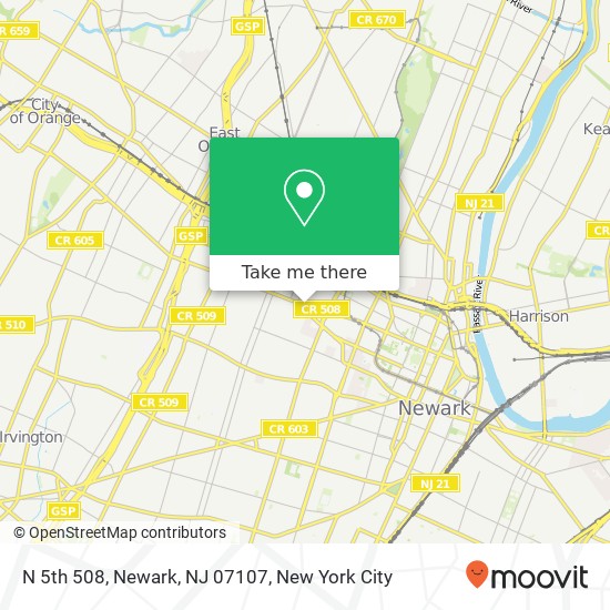 N 5th 508, Newark, NJ 07107 map